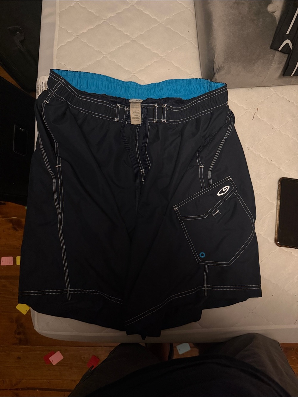C9 by Champion Black Swim Board Shorts with Blue Liner